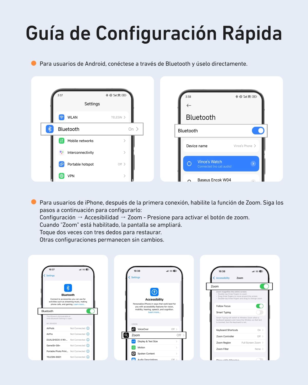 AuroTELESIN Fun Shot Handle Grip Movil + TELESIN C03 Magnético Selfie Luz (Plata) Conjunto, Compatible con iPhone/Android, para Selfies/Fotografía/Zoom Llamadas
