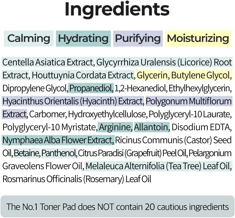 AuroraSty#1 Toner Pads | Toner Pads Centella Re-Leaf Green | Soothing Plants, Centella Asiatica | Double Sided Pads | 70 Count, 190 ml