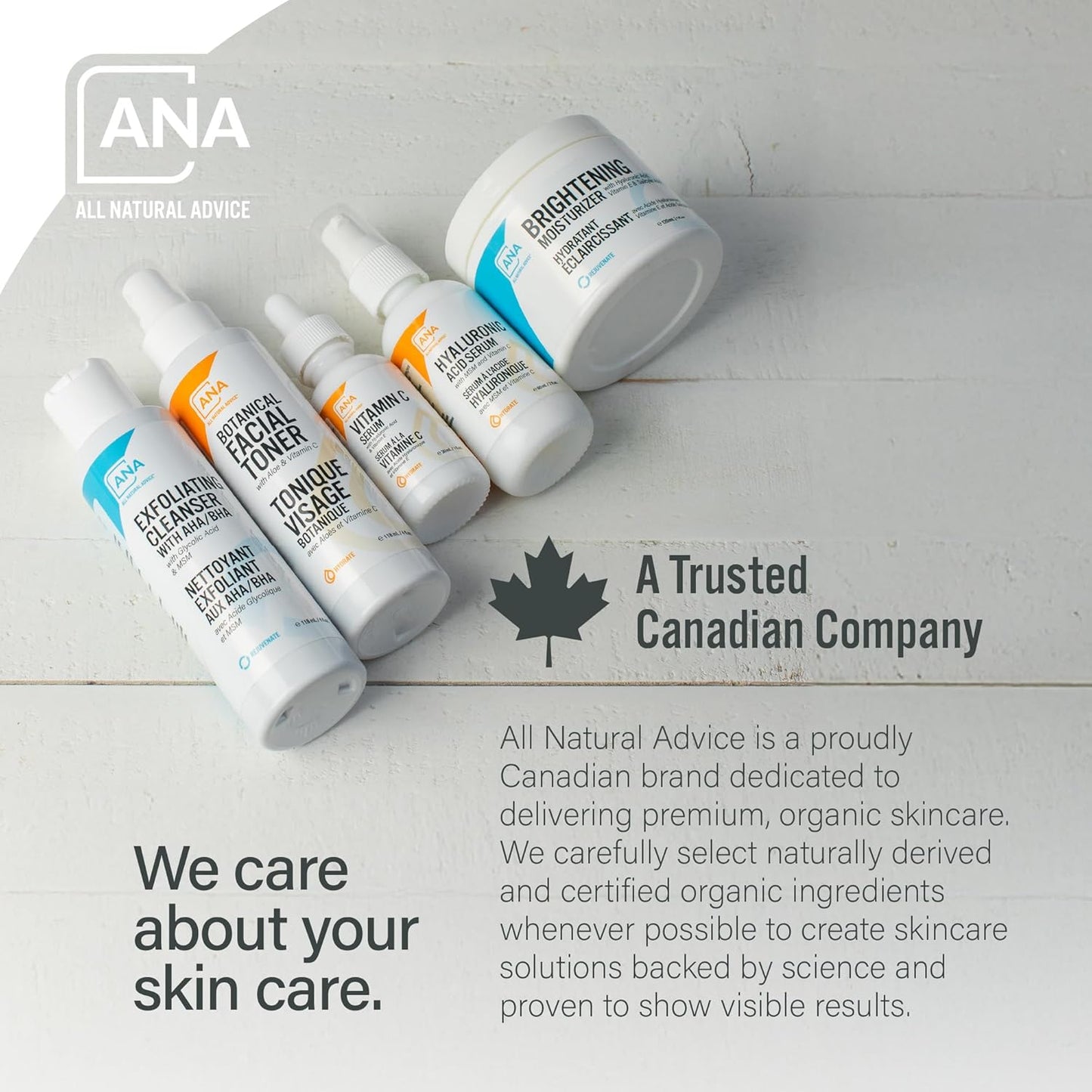 AuroraSt Natural Advice Vitamin C Serum 30mL | 20% Vitamin C Face Serum Solution with Organic Botanicals, Hyaluronic Acid & Vitamin E | UV-Shielding Glass Bottle with Dropper | Canadian Skin Care