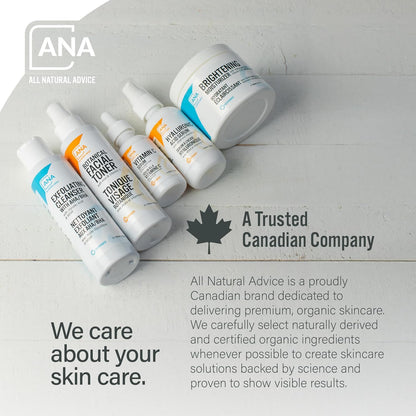 AuroraSt Natural Advice Vitamin C Serum 30mL | 20% Vitamin C Face Serum Solution with Organic Botanicals, Hyaluronic Acid & Vitamin E | UV-Shielding Glass Bottle with Dropper | Canadian Skin Care